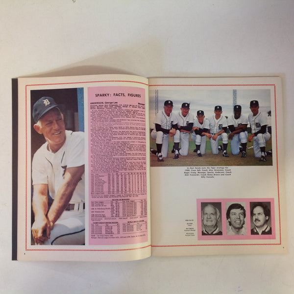 Vintage Official 1980 Detroit Tigers Baseball Yearbook
