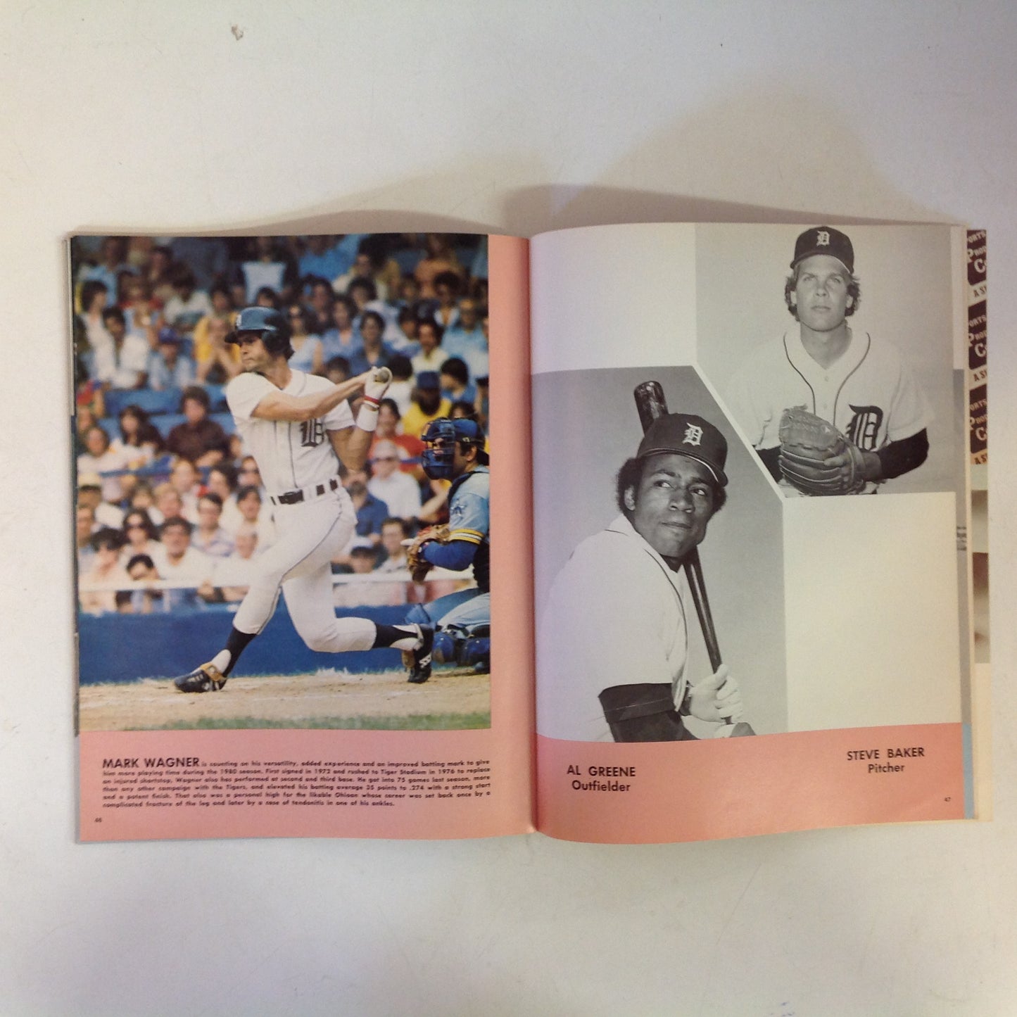 Vintage Official 1980 Detroit Tigers Baseball Yearbook