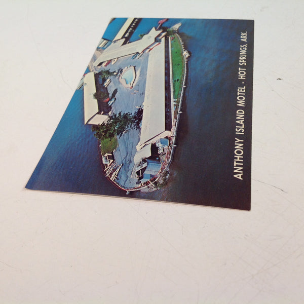 Vintage 1979 Dexter Press Souvenir Color Postcard Anthony Island Motel Lake Hamilton Hot Springs Arkansas