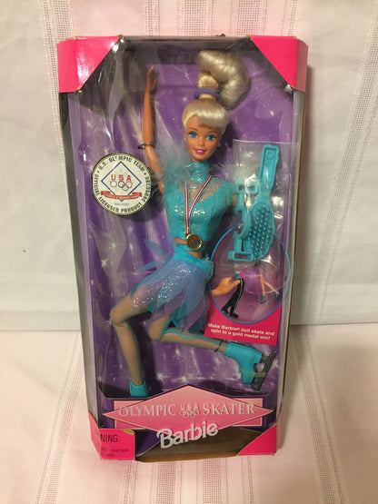 Vintage 1997 Olympic Skater USA Barbie Doll # 18501 NRD Box Mattel
