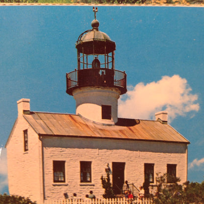 Vintage Colourpicture Plastichrome Color Fold Out Postcards Ed Royce Photos Old Point Loma Lighthouse Cabrillo National Monument San Diego California