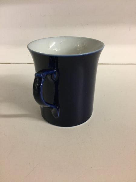 Vintage Unicorn Coffee Cup Mug Saucer Cobalt Blue White Takahashi Mystical