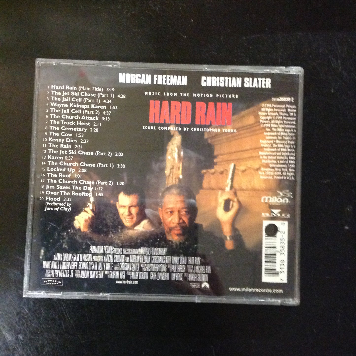 CD Christopher Young Hard Rain Motion Picture Soundtrack Movie Christian Slater Morgan Freeman 7313835835-2 Modern Classical Score