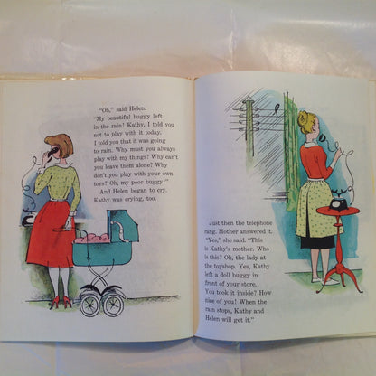 Vintage 1961 Children's Hardcover Picture Book Kathy and the Doll Buggy Jens Sigsgaard Arne Ungermann