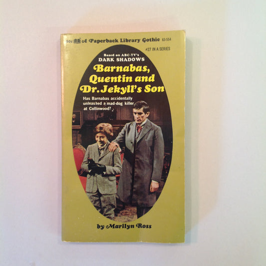 Vintage 1971 Dark Shadows MM Paperback Barnabas, Quentin and Dr. Jekyll's Son