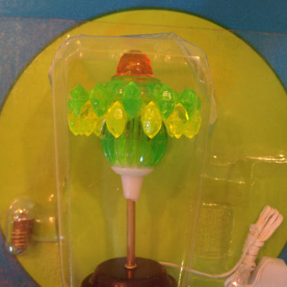 Vintage 1977 NOS Chadwick-Miller Dollhouse Miniature Electric Lamp No. 93433 Green Orange Pendant