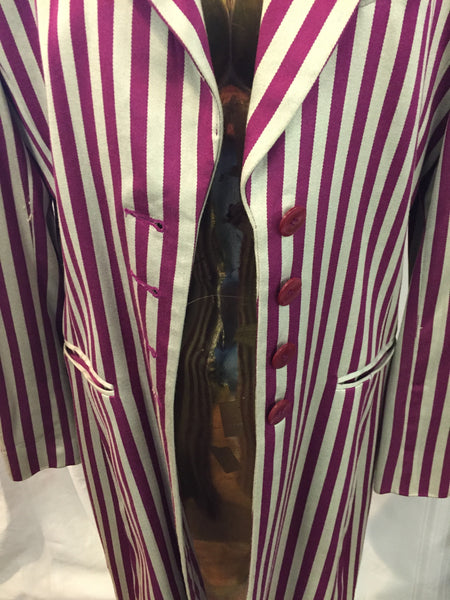 Vintage Ashley Brooke Purple & Silver Striped Stageware Blazer Coat
