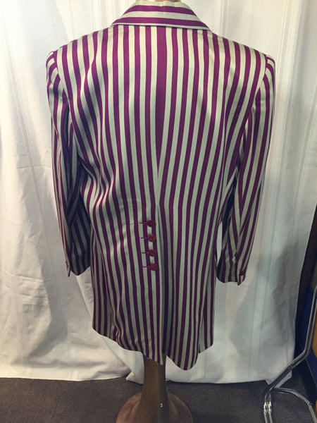 Vintage Ashley Brooke Purple & Silver Striped Stageware Blazer Coat
