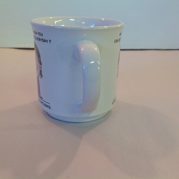 Vintage 1980's Barbara Dale Cartoon Coffee Mug Lower Your Expectations