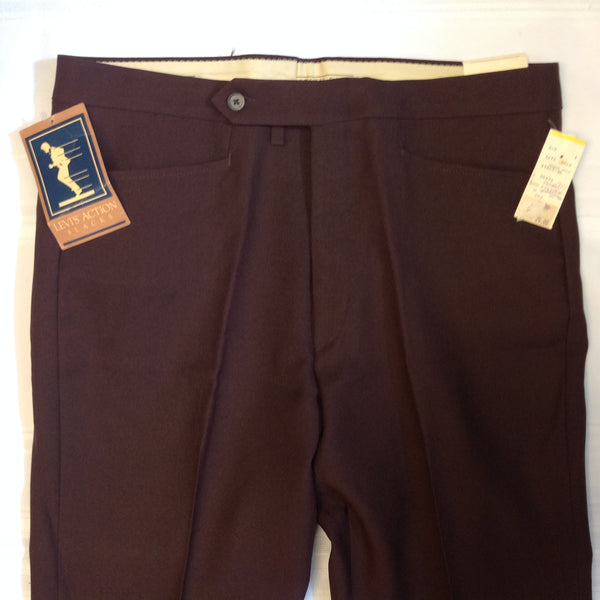 Vintage 1970's Dark Brown Levi's Action Slacks 36" x 34"