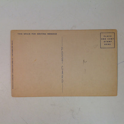 Vintage Longshaw Card Co Souvenir B&W Postcard A Night at the Hollywood Canteen California