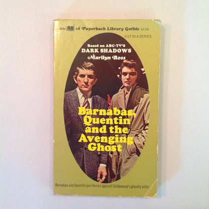 Vintage 1970 MM Paperback Dark Shadows Barnabas, Quentin and the Avenging Ghost Marilyn Ross