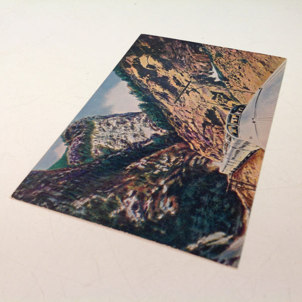 Vintage Color Postcard Vista-Dome California Zephyr Exterior Mountain Pass Scene