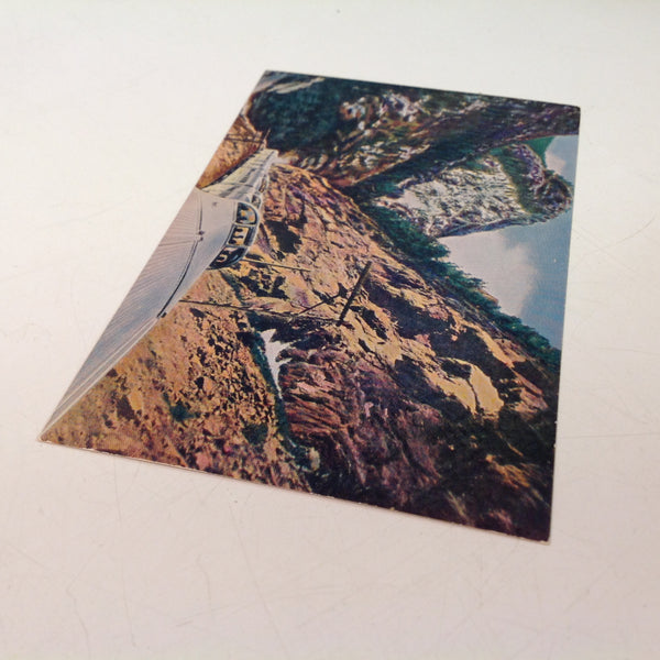 Vintage Color Postcard Vista-Dome California Zephyr Exterior Mountain Pass Scene