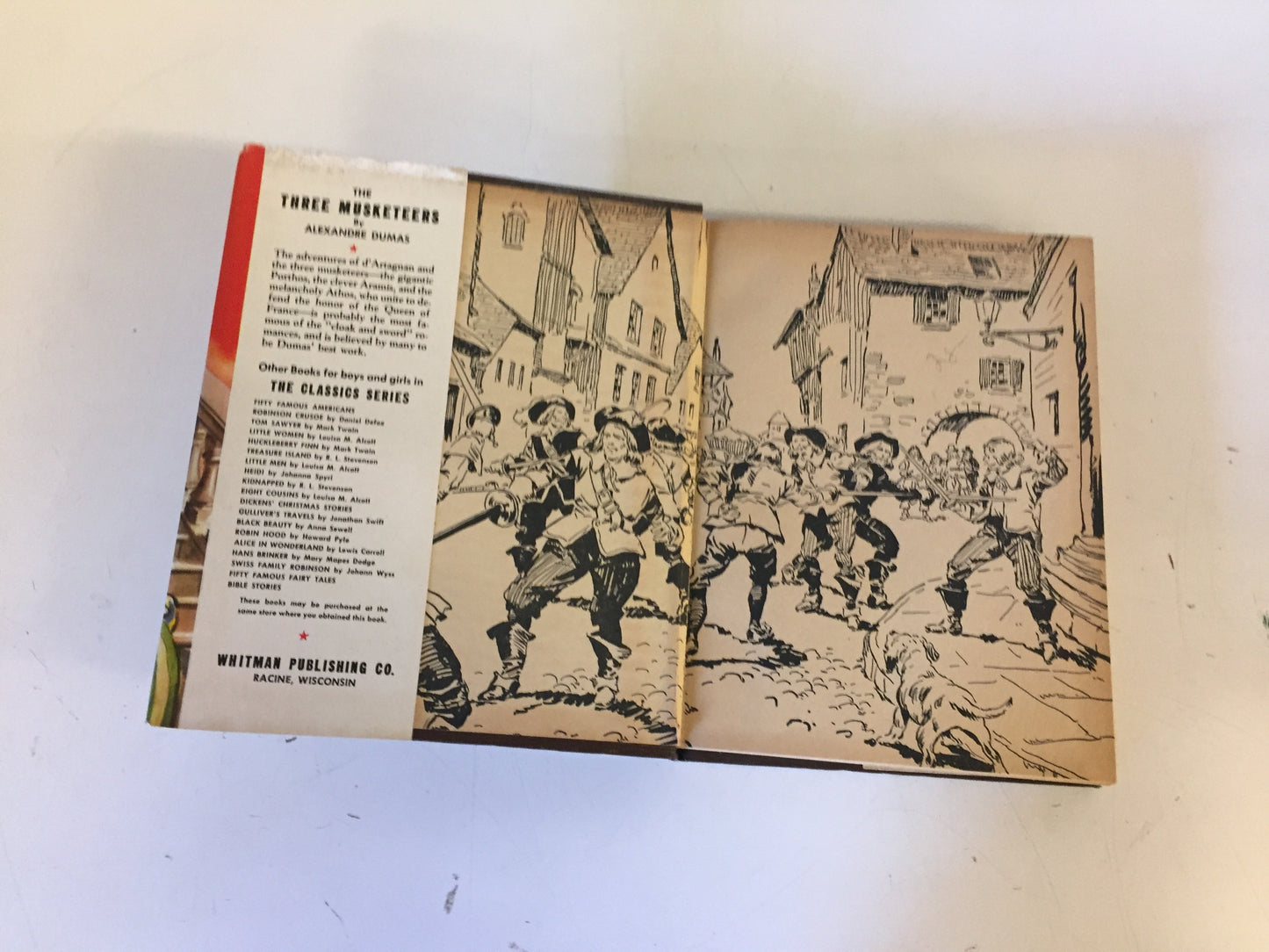 Vintage 1945 The Three Musketeers Hardcover Book W/ Dust Jacket Alexander Dumas