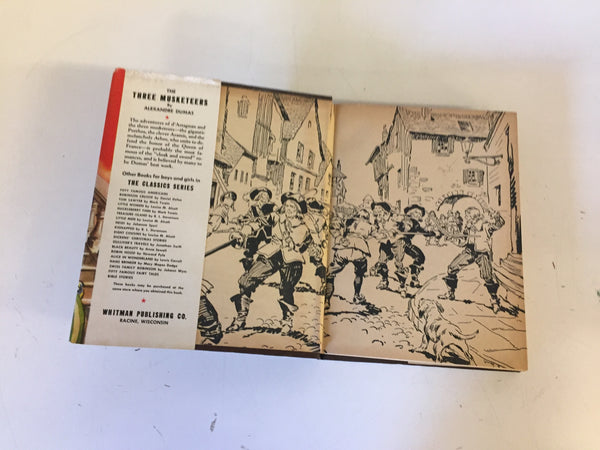 Vintage 1945 The Three Musketeers Hardcover Book W/ Dust Jacket Alexander Dumas