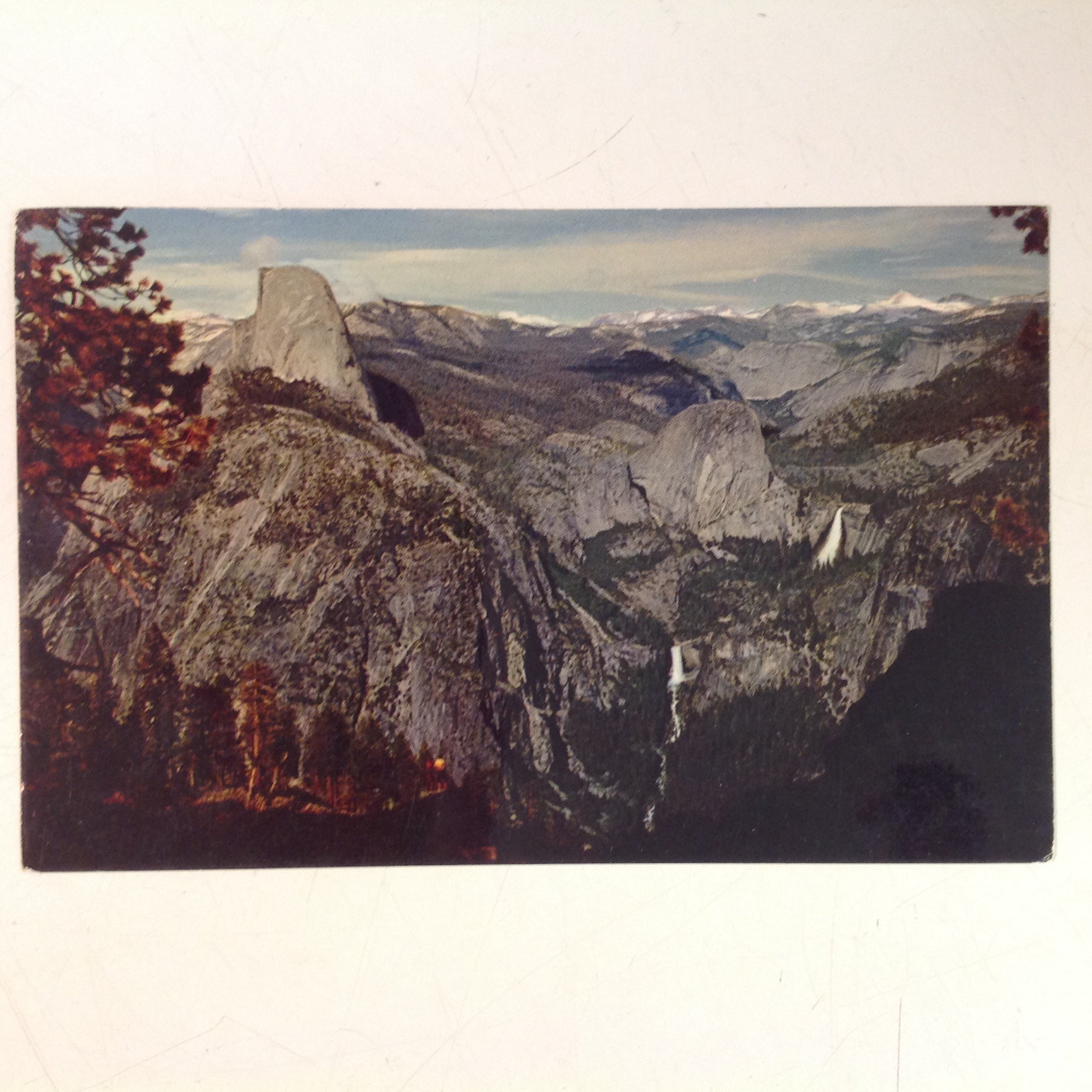 Vintage H S Crocker Mirro-Krome Souvenir Color Postcard High Sierra from Glacier Point Yosemite National Park California