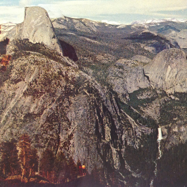Vintage H S Crocker Mirro-Krome Souvenir Color Postcard High Sierra from Glacier Point Yosemite National Park California
