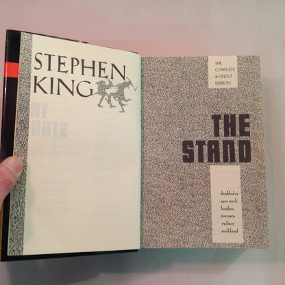 Vintage 1990 Hardcover with Dust Jacket The Stand: Complete & Uncut Stephen King