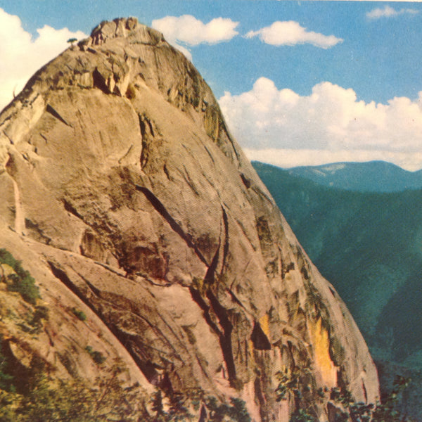 Vintage H S Crocker Mirro-Krome Sequoia Natural Color Souvenir Postcard High Sierra Moro Rock Sequoia National Park Sacramento California