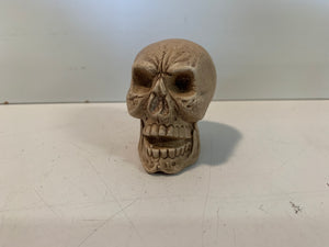 Vintage Homemade Ceramics Skull Figurine Halloween