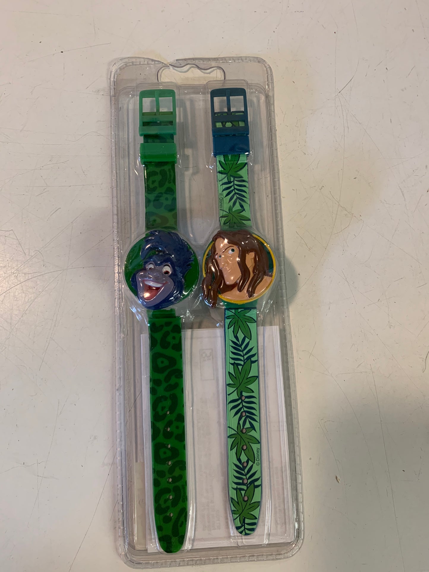 Vintage Late 1990's Disney's Tarzan Digital Watches Set 2 NOS Sealed Flip Top