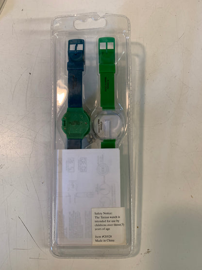 Vintage Late 1990's Disney's Tarzan Digital Watches Set 2 NOS Sealed Flip Top