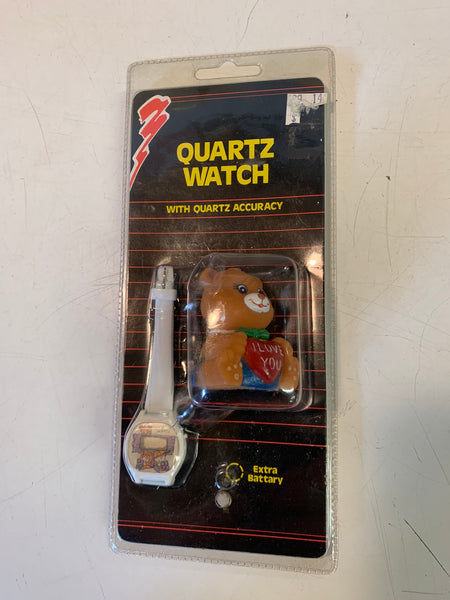 Vintage 1990's Quartz Digital Watch I Love Bear Pencil Sharpener NOS Sealed