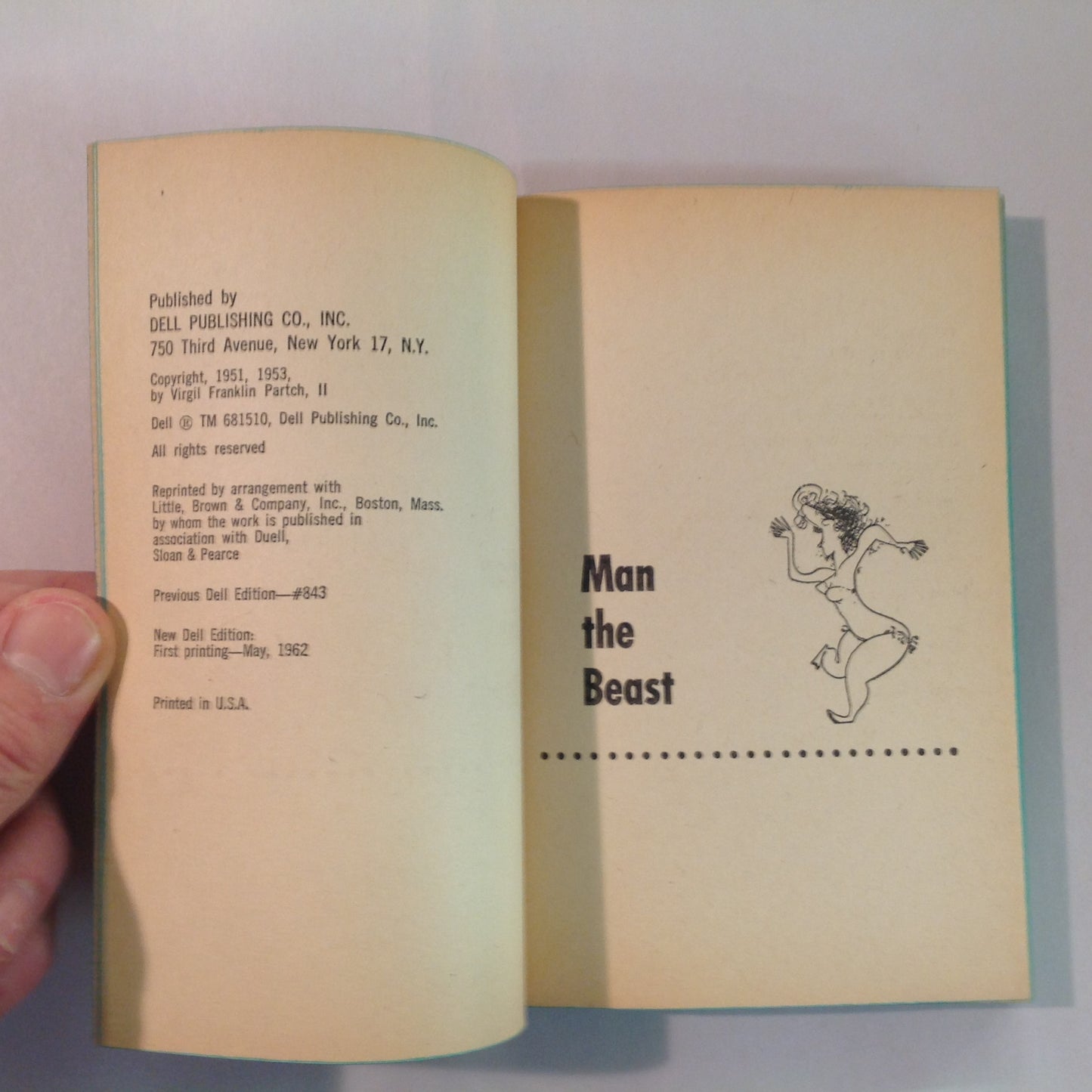 Vintage 1962 Paperback MAN THE BEAST AND THE WILD WILD WOMEN by VIP