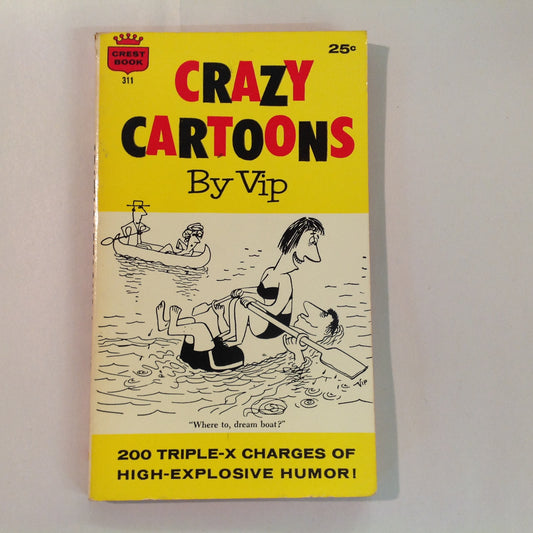 Vintage 1959 Fawcett Crest Paperback CRAZY CARTOONS By VIP