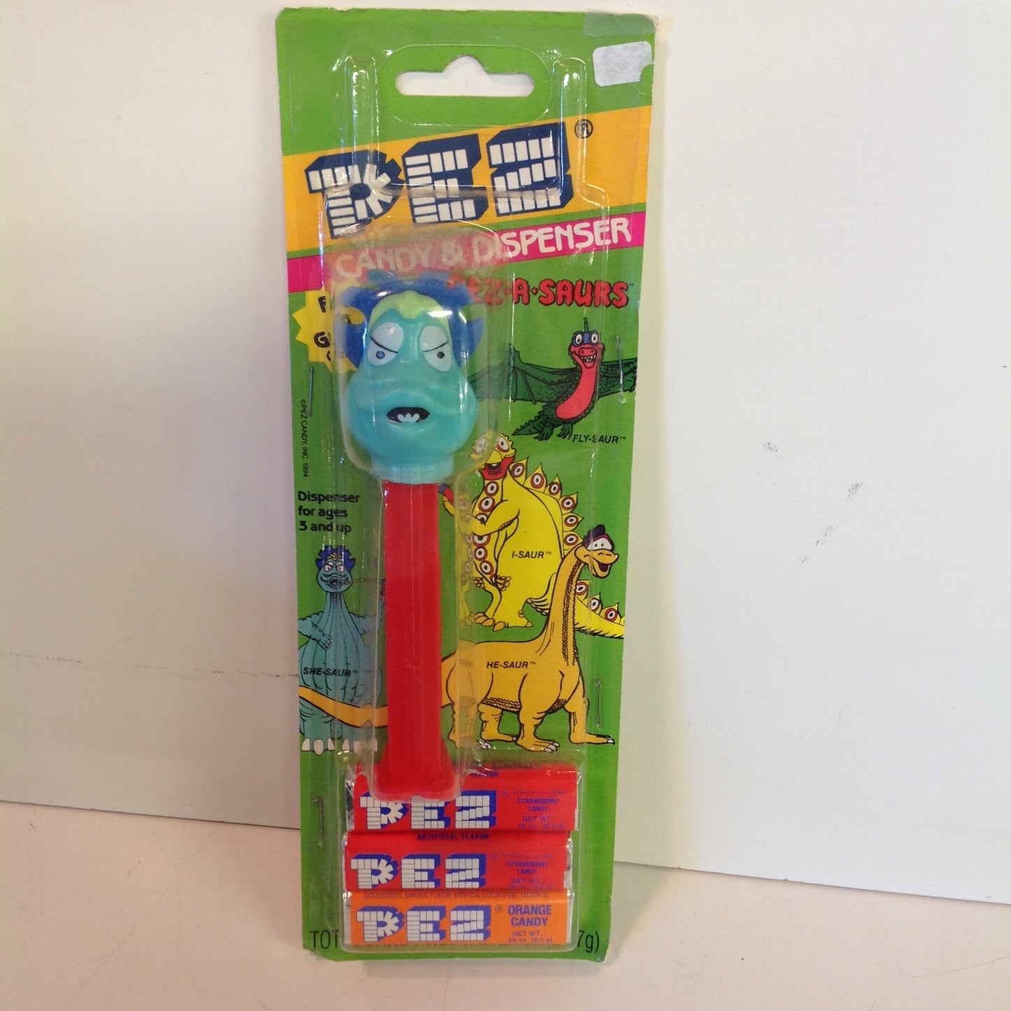 Vintage 1990's Pez Candy Dispenser w/Original Packaging Pez-A-Saurs She-Saur