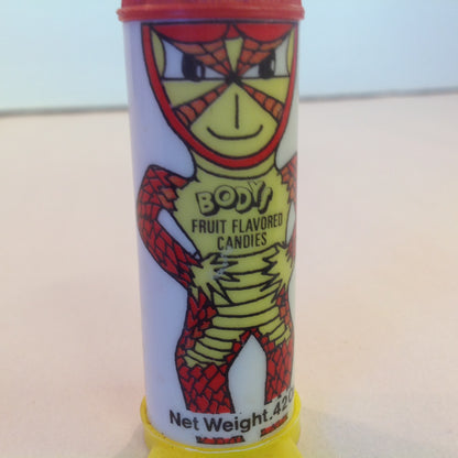 Vintage Unopened Bodys Fruit Flavored Candies Reptile Snake Man Candy Container
