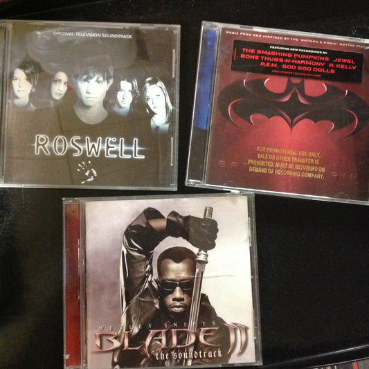 3 Disc SET BARGAIN CDs Movie TV Show Soundtrack Score Blade 2 Roswell CW Batman & Robin Promo Various Artists
