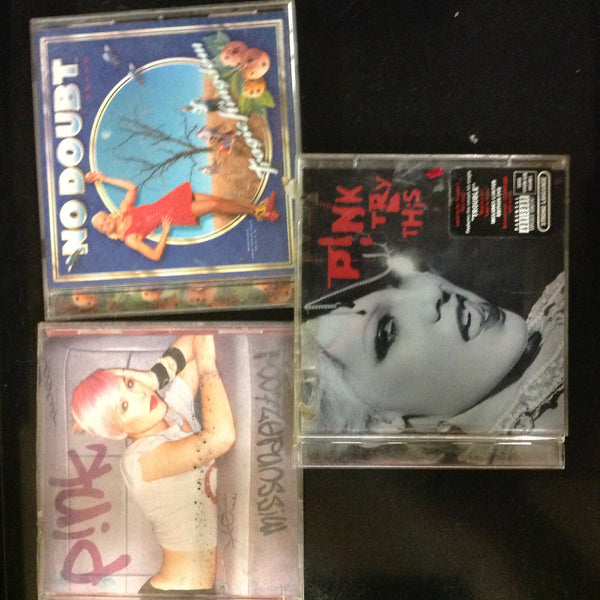 Copy of 3 Disc SET BARGAIN CDs Female Women Pink Missundaztood Try This No Doubt Tragic Kingdom Gwen Steffani