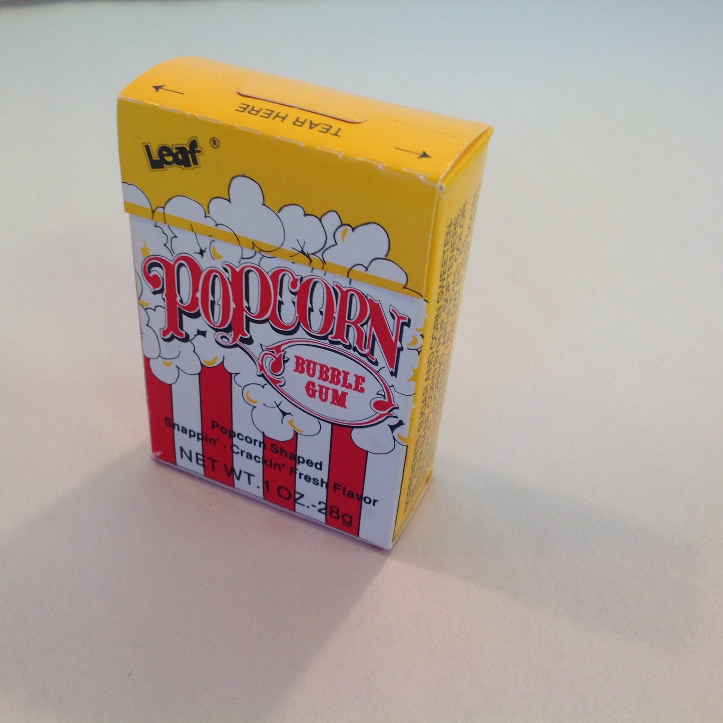 Vintage Unopened 1980 Leaf Popcorn Bubble Gum Sealed Candy Container