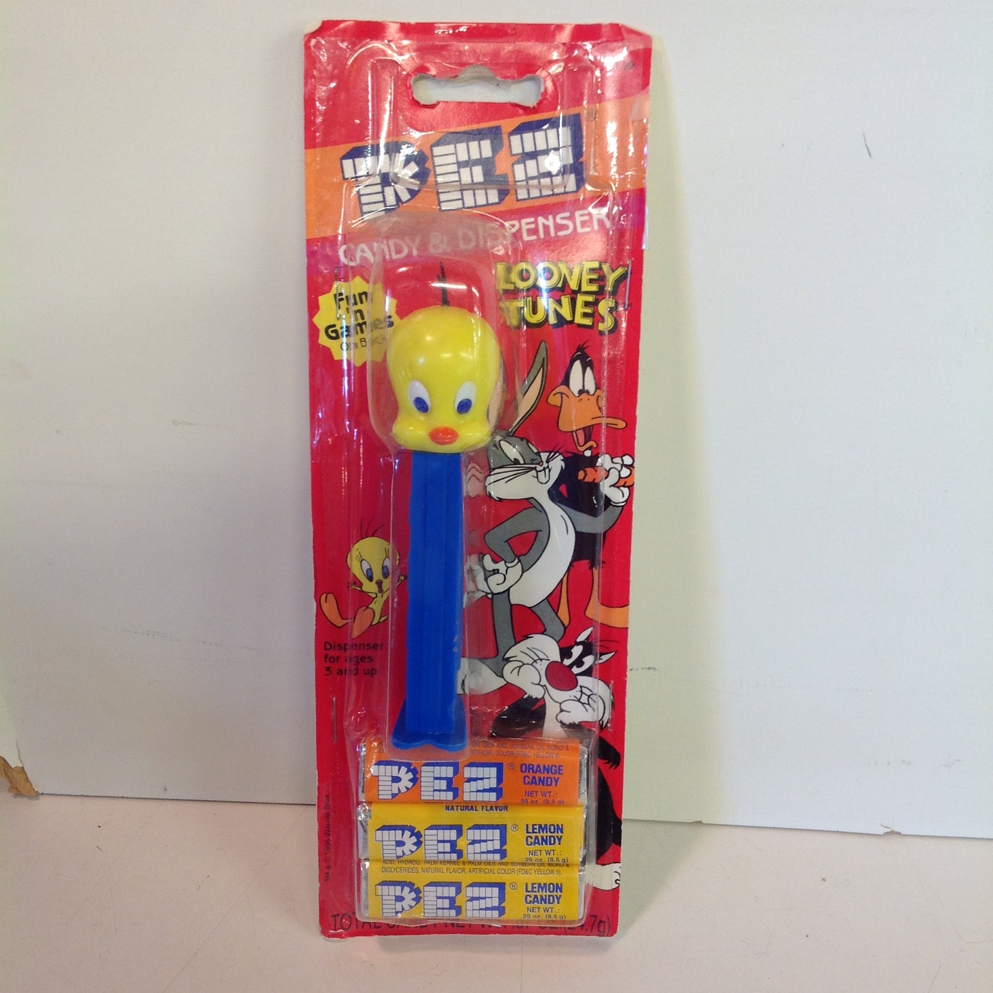 Vintage 1990's Pez Candy Dispenser w/Original Packaging Tweety Bird