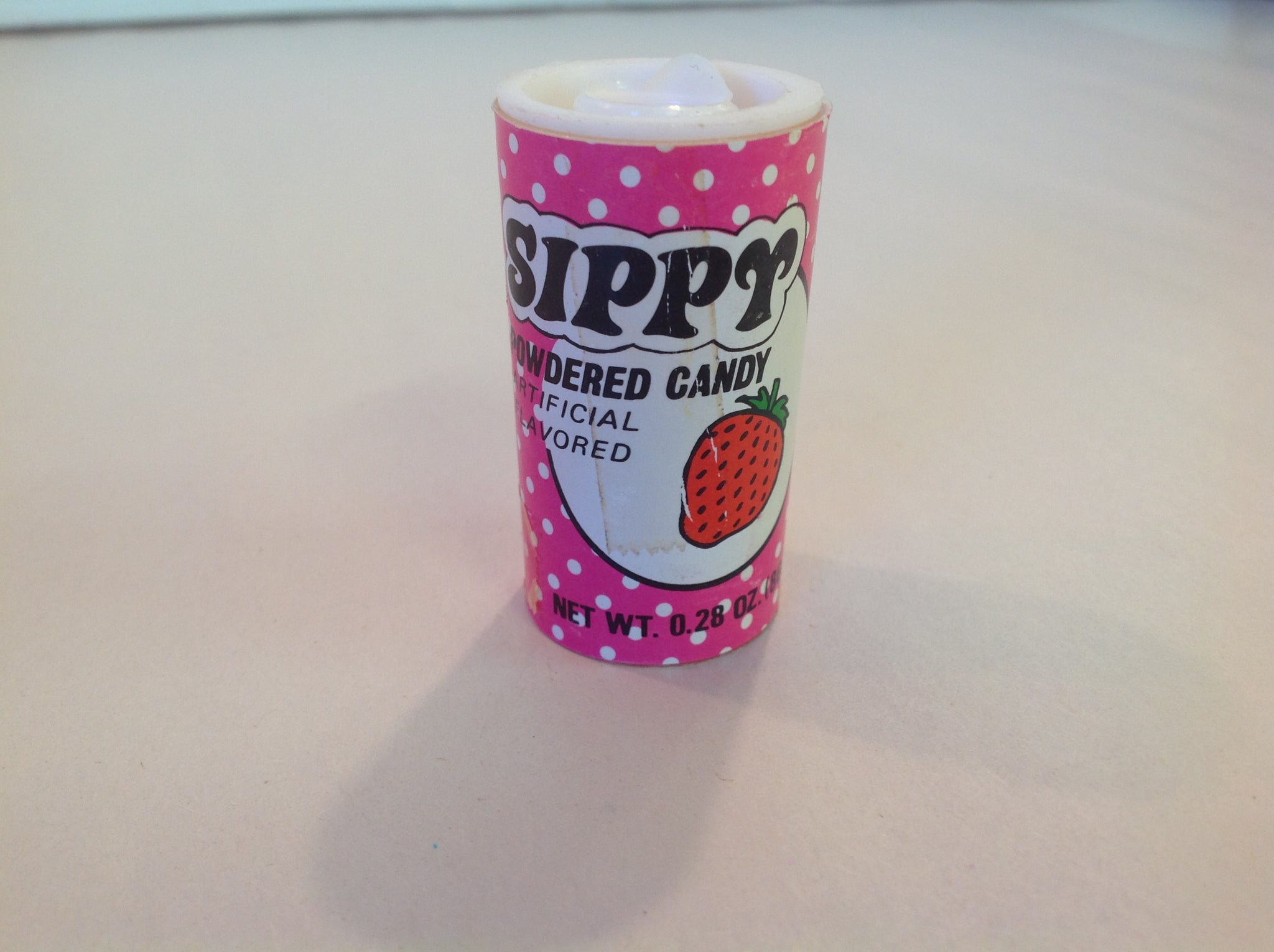 Vintage Unopened 1980's Bee International Sippy Powdered Candy Sealed Strawberry Hippy Counterculture Candy Container
