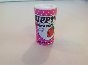 Vintage Unopened 1980's Bee International Sippy Powdered Candy Sealed Strawberry Hippy Counterculture Candy Container