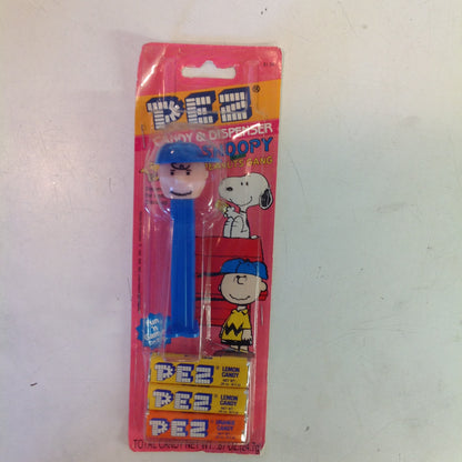 Vintage 1990's Pez Candy Dispenser w/Original Packaging Peanuts Charlie Brown Baseball Cap