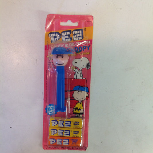 Vintage 1990's Pez Candy Dispenser w/Original Packaging Peanuts Charlie Brown Baseball Cap