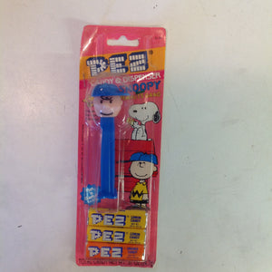 Vintage 1990's Pez Candy Dispenser w/Original Packaging Peanuts Charlie Brown Baseball Cap