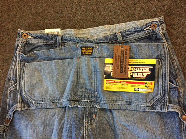 Vintage 1990's Polo Jeans Co Tool Bag Pants Workwear Ralph Lauren NOS w/tags Sz 36 X 32