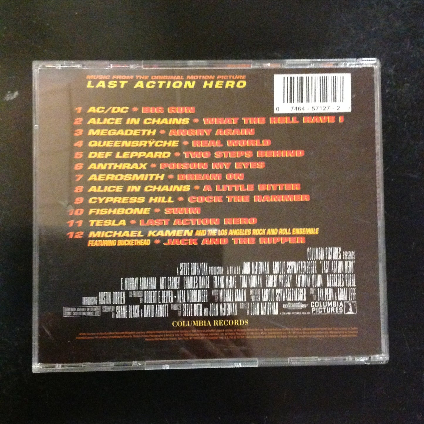 CD Motion Picture Movie Soundtrack Various Artists Last Action Hero CK 57127 Arnold Schwarzenegger Rock Metal Hard Pop