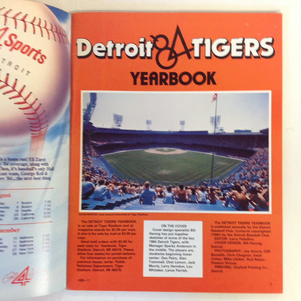 Vintage Official 1984 Detroit Tigers Yearbook