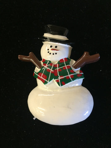 Vintage Showman Holiday Pin Brooch Christmas Plastic Composite