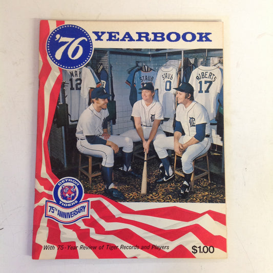 Vintage Official 1976 Detroit Tigers 75th Anniversary Yearbook