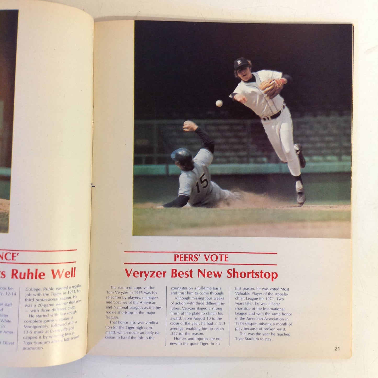 Vintage Official 1976 Detroit Tigers 75th Anniversary Yearbook