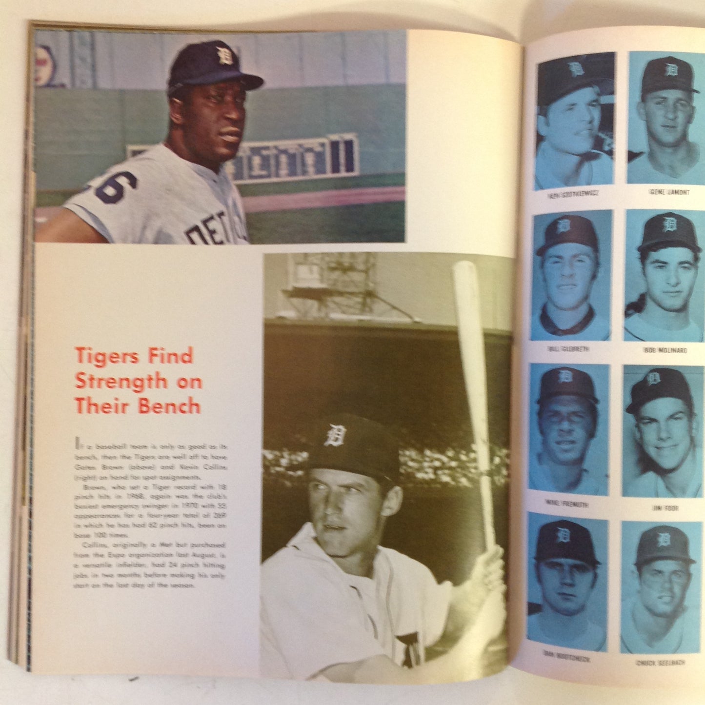 Vintage Official 1971 Detroit Tigers Yearbook