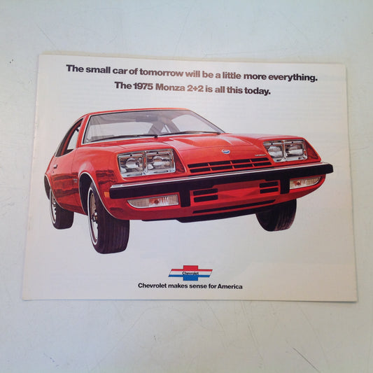 Vintage 1974-75 Chevrolet Monza 2+2 Informational Sales Brochure Color Guide