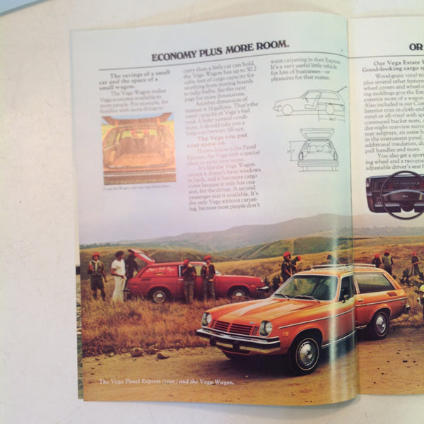 Vintage 1974-75 Chevrolet VEGA '75 Informational Sales Brochure Color Photo GMC